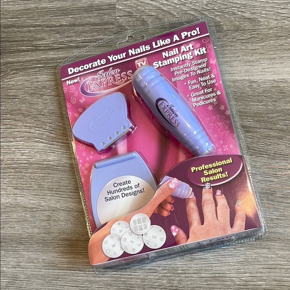 NEW As Seen On Tv Salon Express nail art stamping kit